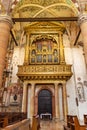 The large organ in interior of Santa Anastasia Church in Verona, Italy. Santa Anastasia is a church of the Dominican Order in Royalty Free Stock Photo