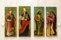Painted Saints at the exhibition in the Castelvecchio Museum of the Castelvecchio Castello Scaligero fortress in Verona, Italy Royalty Free Stock Photo