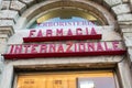 Italian pharmacy store exterior Royalty Free Stock Photo