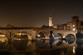 Verona , Italy , stone bridge , the old castle , Panoramic view Royalty Free Stock Photo