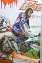Verona, Italy - 2018 01 16 :Verona Bike Expo Custom and Bikes - Girl on Race bike