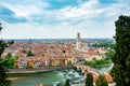 Verona, Italy. View over the old town Royalty Free Stock Photo