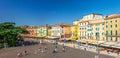 Verona panorama of Piazza Bra square aerial view in historical city centre Royalty Free Stock Photo