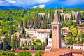 Verona rooftops and Castel San Pietro view