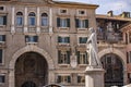 Verona`s Dante statue 4 Royalty Free Stock Photo