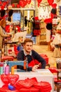 Verona. Sewing workshop in the courtyard of Juliet. Royalty Free Stock Photo