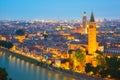 Verona skyline at night, Italy Royalty Free Stock Photo