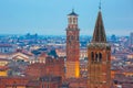 Verona skyline at night, Italy Royalty Free Stock Photo