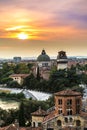 Verona at sunset in Italy Royalty Free Stock Photo