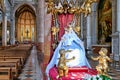 Verona Veneto Italy. The Basilica of Saint Anastasia. Madonna statue Royalty Free Stock Photo