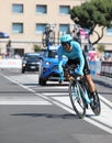 Verona, VR, Italy - June 2, 2019: Cyclist JAN HIRT of ASTANA Team at Tour of Italy also called Giro d`Italia is a cycling race