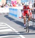 Verona, VR, Italy - June 2, 2019: Cyclist MASNADA of ANDRONI Team at Tour of Italy also called Giro d`Italia is a cycling race