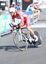 Verona, VR, Italy - June 2, 2019: Cyclist MASNADA FAUSTO of ANDRONI Team at Tour of Italy also called Giro d`Italia is a cycling