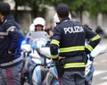 Verona, VR, Italy - May 29, 2022: Italian policeman in uniform w