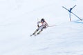 Veronique Hronek of Germany in the finish area after the second run of the giant slalom Royalty Free Stock Photo