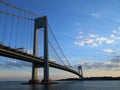 Verrazano Bridge at dusk in New York