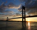 Verrazano Bridge at sunset in New York