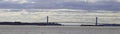 The Verrazano-Narrows Bridge Panorama Royalty Free Stock Photo