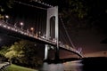 Verrazzano Bridge, brightly lite at night