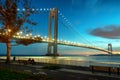 Verrazzano-Narrows Bridge at sunset in Brooklyn, New York Royalty Free Stock Photo