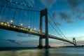 Verrazzano-Narrows Bridge at sunset in Brooklyn, New York Royalty Free Stock Photo