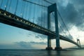 Verrazzano-Narrows Bridge at sunset in Brooklyn, New York Royalty Free Stock Photo