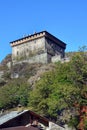 Verres, Aosta Valley, Italy. The ancient castle of Verres Royalty Free Stock Photo