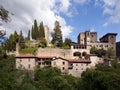 Verrucola village with its castle, fortress. Lungiana, Italy. Royalty Free Stock Photo