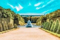 VERSAILEES, FRANCE- JULY 02, 2016 : Fontaine Pyramid in a beautful and Famous Gardens of Versailles Chateau de Versailles