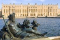 Versailles castle and statue in France Royalty Free Stock Photo