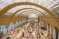 VERSAILLES, FRANCE - APRIL 15, 2023: Main hall of Orsay Museum, French: Musee d Orsay, in former train station building Royalty Free Stock Photo