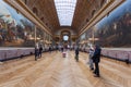 Versailles, France - 19.01.2019: The Battle Gallery in the southern wing of Palace of Versailles, the residence of the sun king