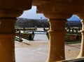 Versailles / France - January 05 2012: View of the building of the Palace of Versailles and the Versailles garden. Royalty Free Stock Photo