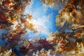 Ceiling painting in Hercules room of the Chateau de Versailles - France