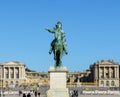 Equestrian statue of Louis XIV and the palace - Versailles, France Royalty Free Stock Photo