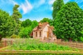 VERSAILLES, FRANCE - JULY 02, 2016 : Landscape of hamlet Queen M