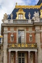 Fragment of the facade of the Palace of Versailles Royalty Free Stock Photo