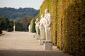 VERSAILLES, FRANCE - September 28, 2014: beautiful statues on th