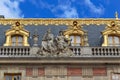 Fragment of the facade of the Palace of Versailles Royalty Free Stock Photo