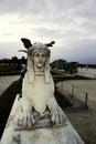 Fountains and sculptures of Versailles in fall Royalty Free Stock Photo