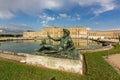 Versailles palace and Neptune statue, Paris, France Royalty Free Stock Photo