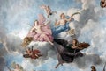 VERSAILLES PARIS, FRANCE - April 18 : Ceiling painting in Hercules room of the Royal Chateau Versailles on April 18, 2015 at the