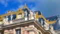 VERSAILLES, PARIS, FRANCE- SEPTEMBER 23, 2015: close up of the marble courtyard, palace of versailles