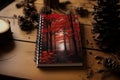 Versatile Autumn forest writing notebook. Generate Ai