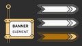 Versatile Banner Elements with Arrows for UI UX Design, vector design Generative AI Royalty Free Stock Photo