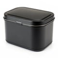 Versatile black container isolated on white background Royalty Free Stock Photo