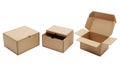 Versatile cardboard boxes in various styles for packaging and storage solutions Royalty Free Stock Photo