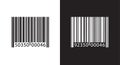 Universal Barcode Symbols on Contrasting Black and White Backgrounds Royalty Free Stock Photo