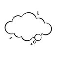 Versatile Line Art Speech Bubbles for Creative Projects Royalty Free Stock Photo