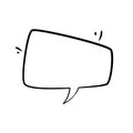 Versatile Line Art Speech Bubbles for Creative Projects Royalty Free Stock Photo